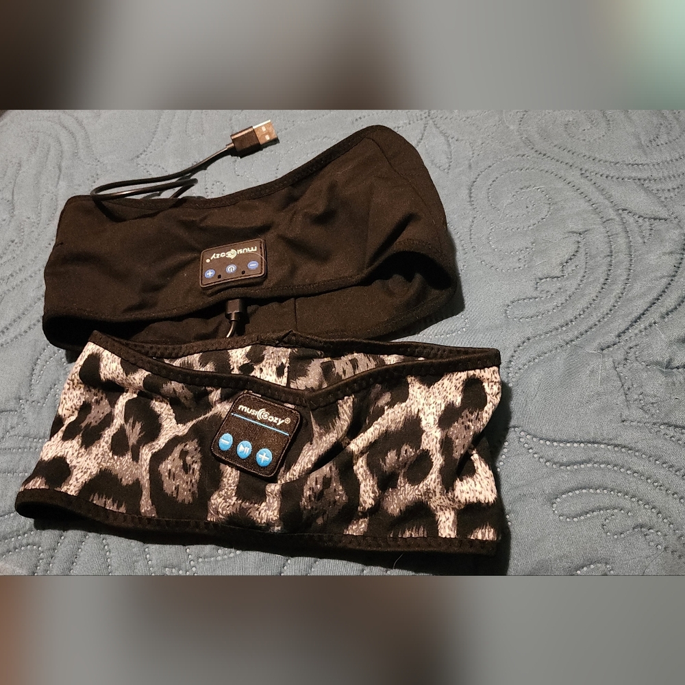 Black and Gray Over-Ear Headphones Head Band Style Bluetooth Headphones Set Of 2